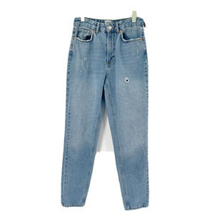 Urban Outfitters BDG Distressed Mom Jeans Sz 27 Blue Tapered High‎ Waist Pockets